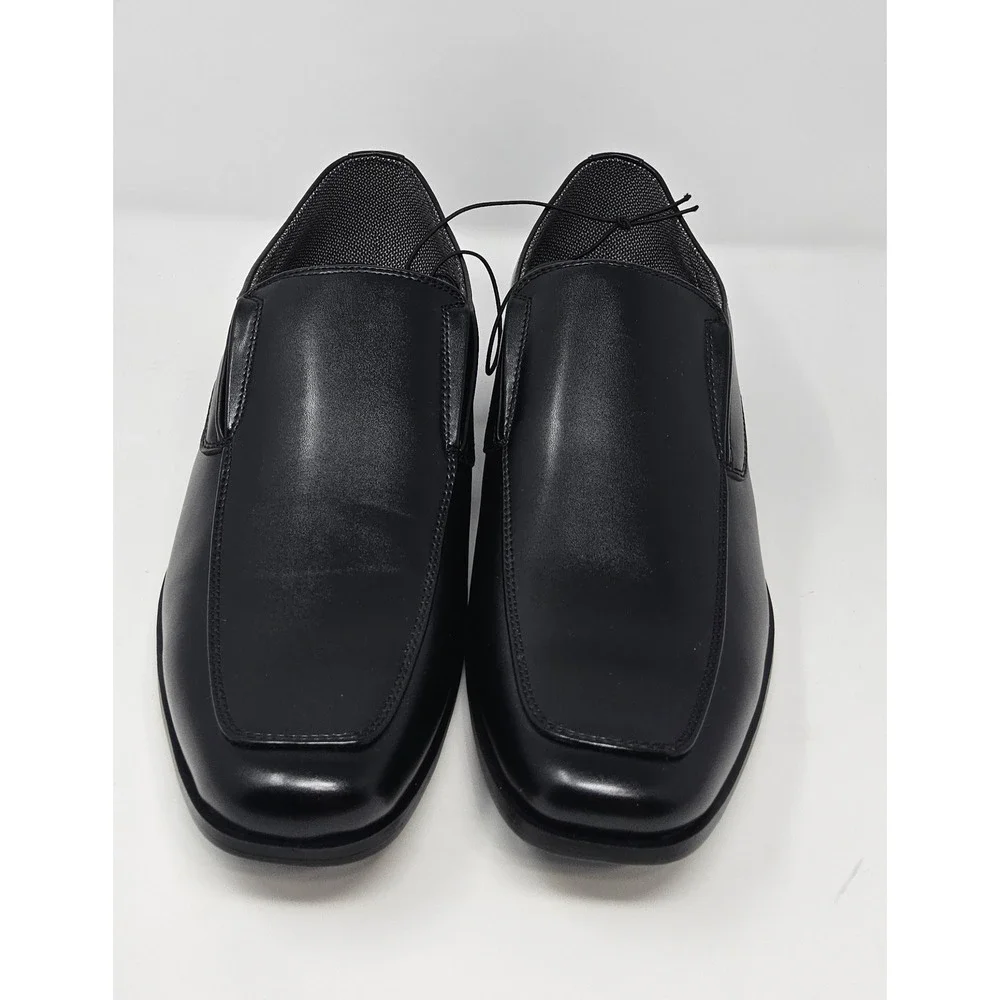 Perry Ellis Loafers Dress Shoes Mens 11 Wide Bicycle Toe Black Portfolio Slip On